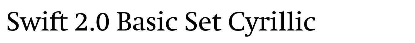 Swift 2.0 Basic Set Cyrillic